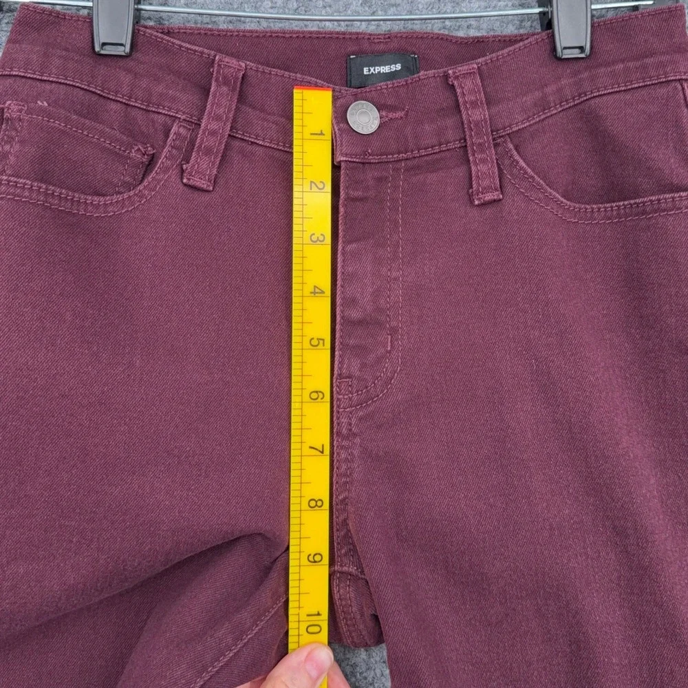 Express Bootcut Pants Womens 4 Cotton Spandex Burgundy Jeans
